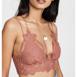 Free People Lace Adella Bralette in Copper